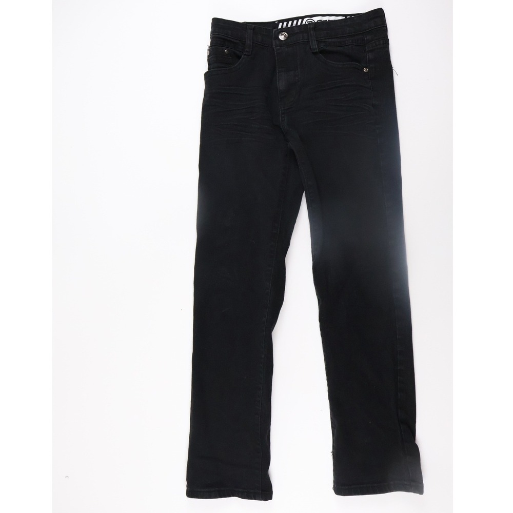 RGSTR Boys Jeans Slim Fit Black Solid Size 14 Denim Pants Excellent